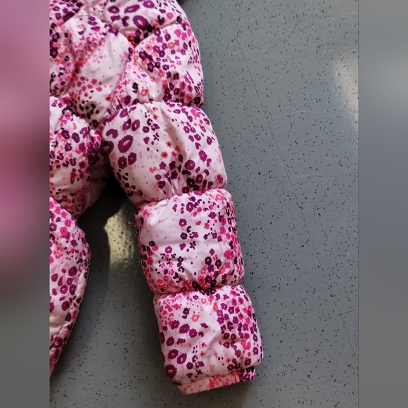 Pink Platinum GIRLS  Size 5/6 FLORAL PUFFER JACKET Coat - Picture 9 of 13